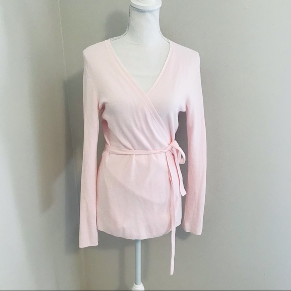 LOFT Sweaters - LOFT Ballerina Pink Wrap Sweater